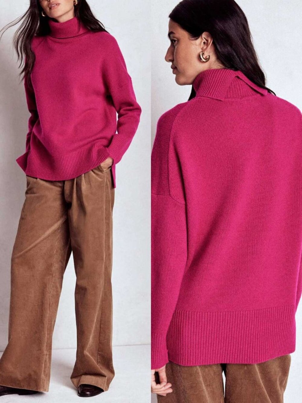 Boden Polly Merino Wool Turtleneck Sweater Small